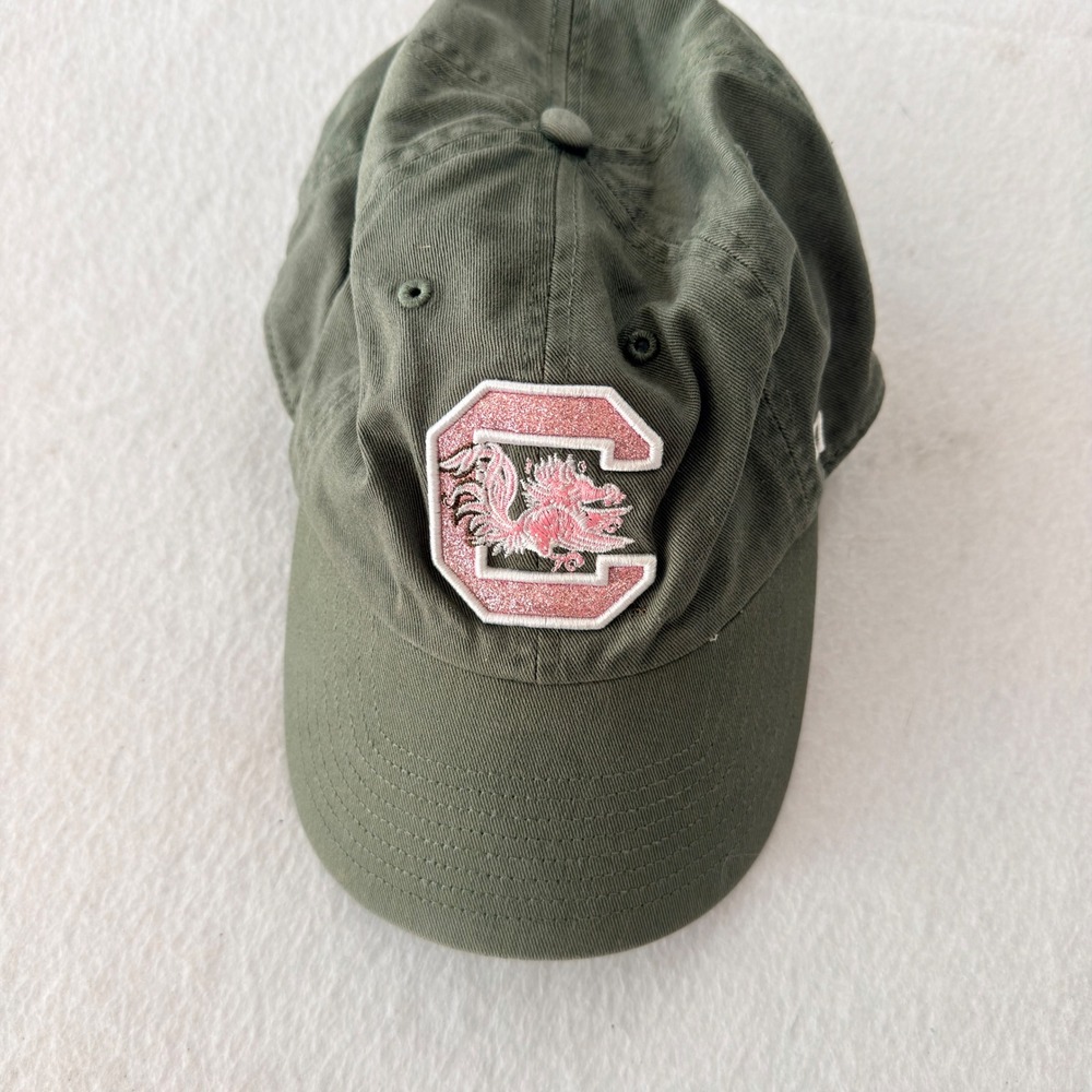 South Carolina Gamecocks 47 Brand Womens Hat Olive Green Pink Glitter Logo Cap
